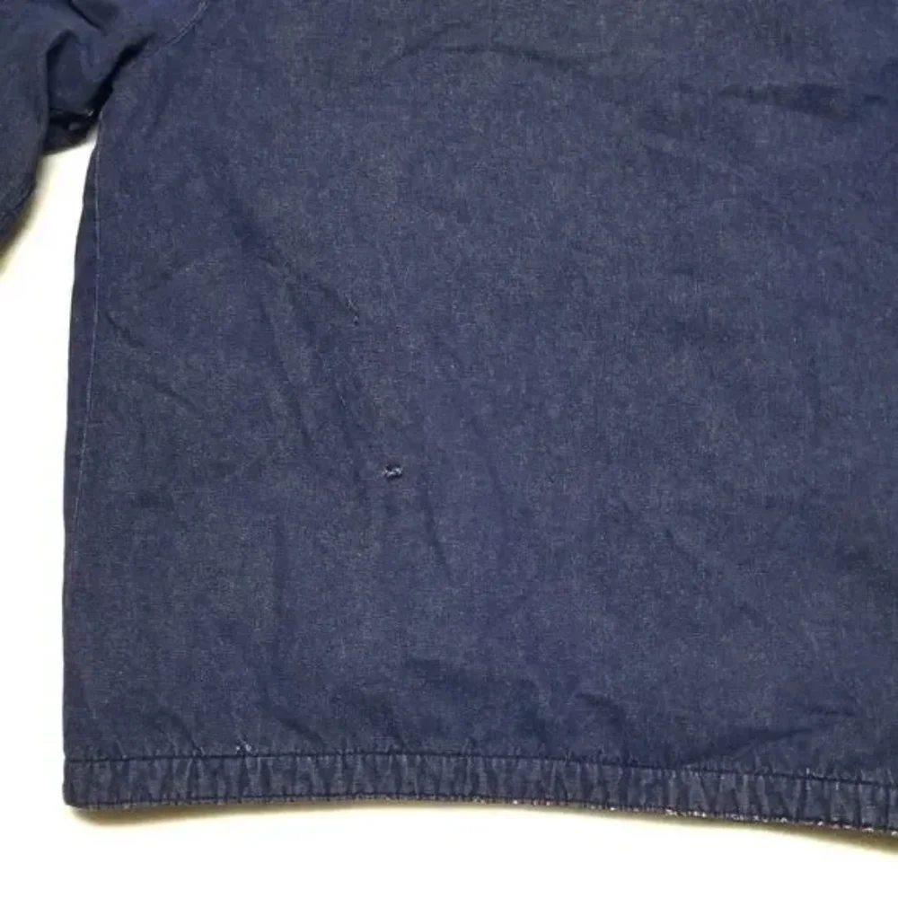 70s Vintage Wrangler Distressed Denim Corduroy Big Ben Bluebell Chore Jacket - Picture 10 of 13